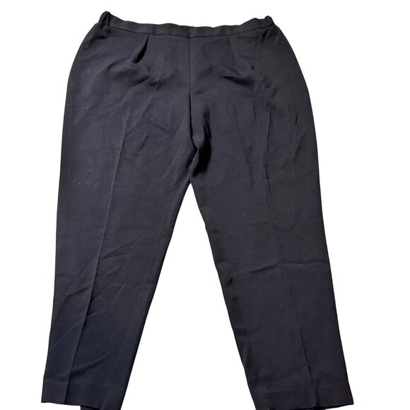 Anne Klein 2XL Womens Dress Black Elastic Waist Pants Polyester Blend - Picture 2 of 14